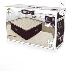 Bestway Maroon 20" Queen Air Mattress with Built-in Pump